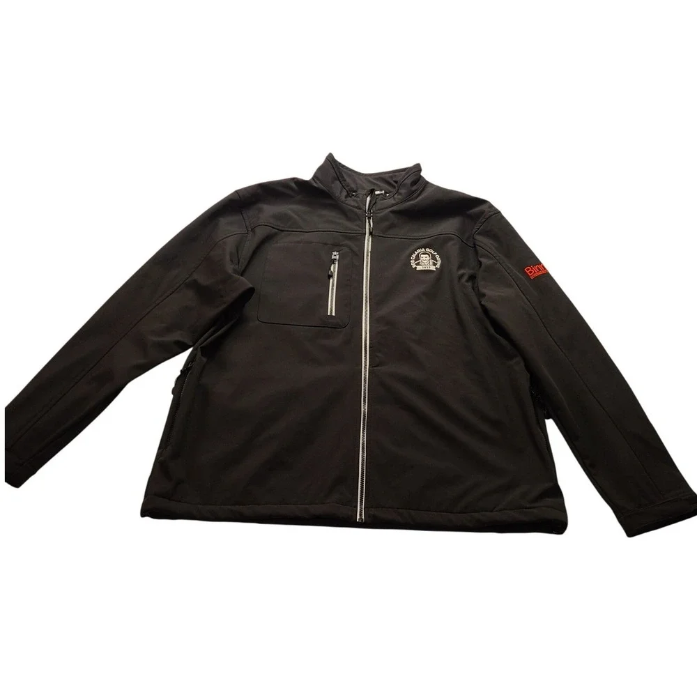 Clique Men's Softshell Jacket XL Black Full Zip Fleece Lined Bob Calamia Golf